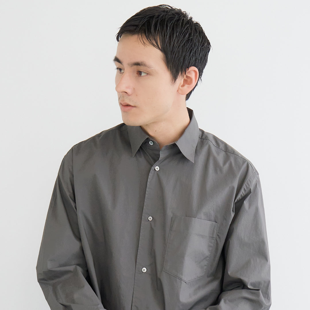 Relaxed Fit L/S Shirt -chacoal gray-