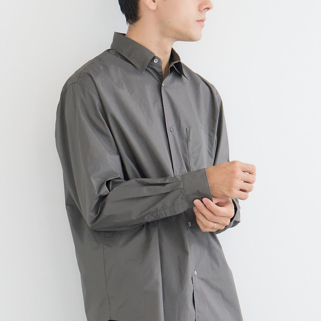 Relaxed Fit L/S Shirt -chacoal gray-