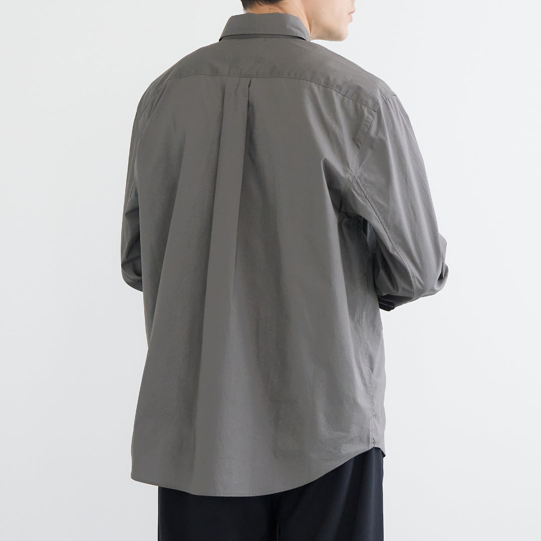 Relaxed Fit L/S Shirt -chacoal gray-