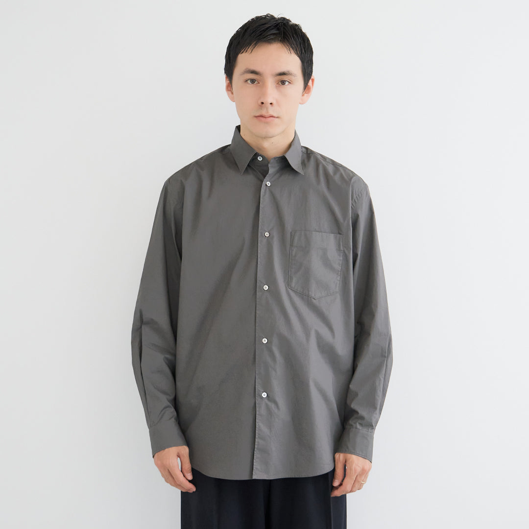 Relaxed Fit L/S Shirt -chacoal gray-