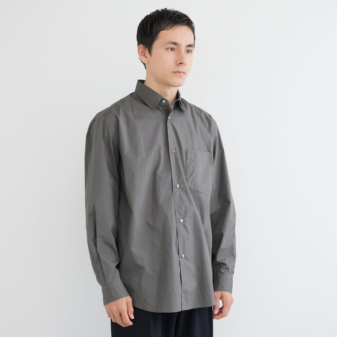 Relaxed Fit L/S Shirt -chacoal gray-