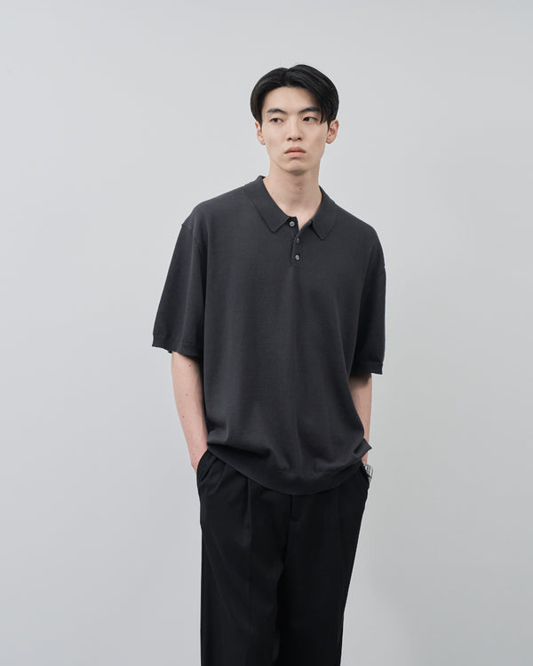 S/S Dry Knit Polo -charcoal-