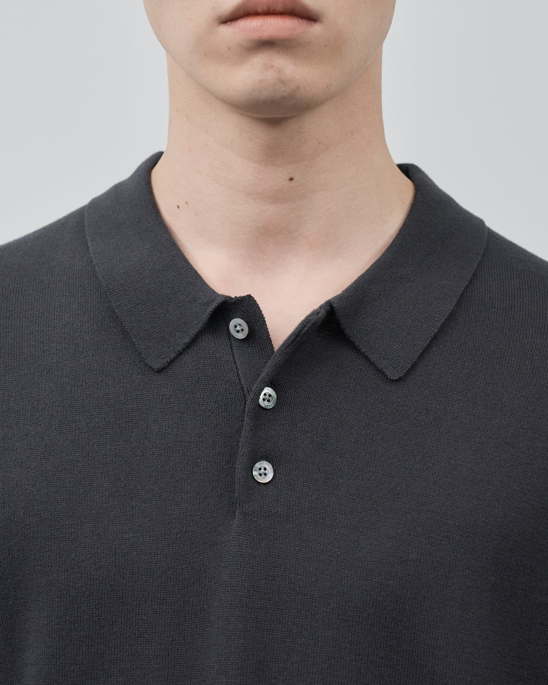 S/S Dry Knit Polo -charcoal-
