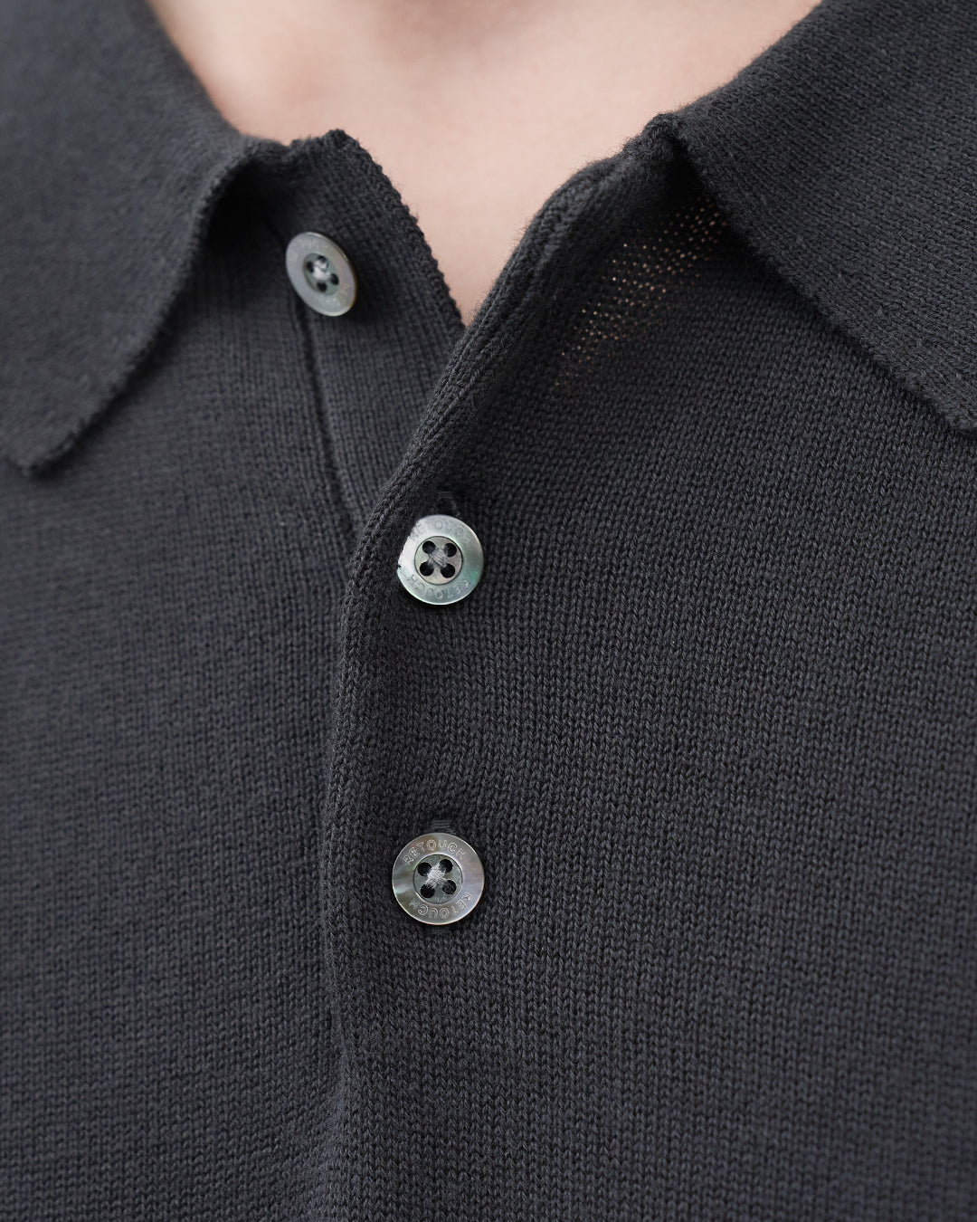 S/S Dry Knit Polo -charcoal-