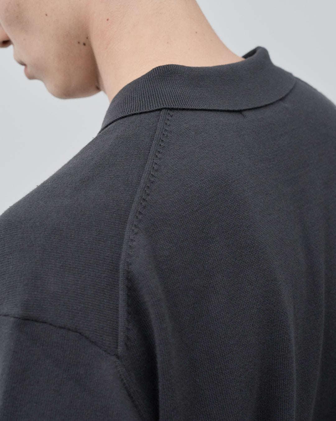 S/S Dry Knit Polo -charcoal-