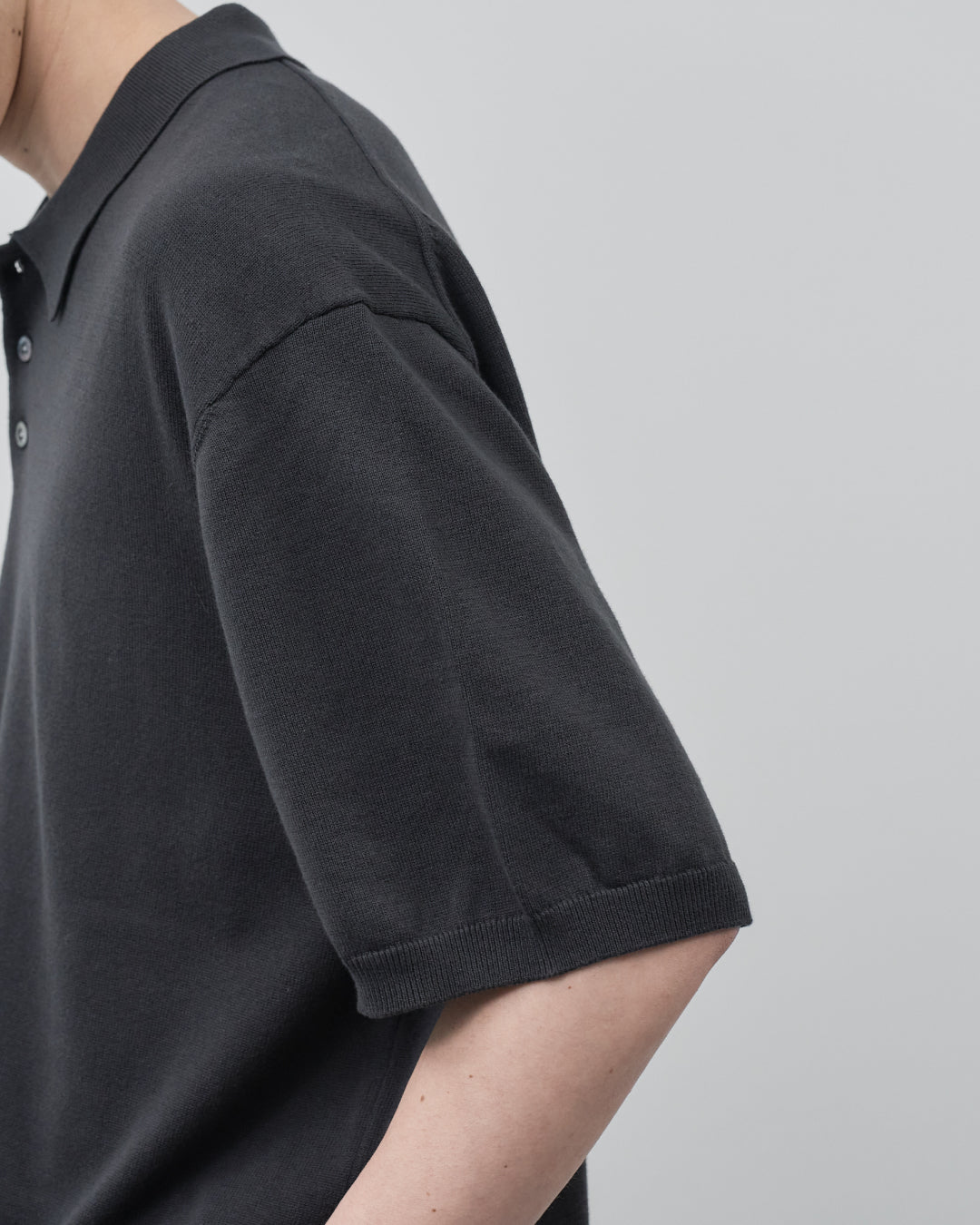 S/S Dry Knit Polo -charcoal-