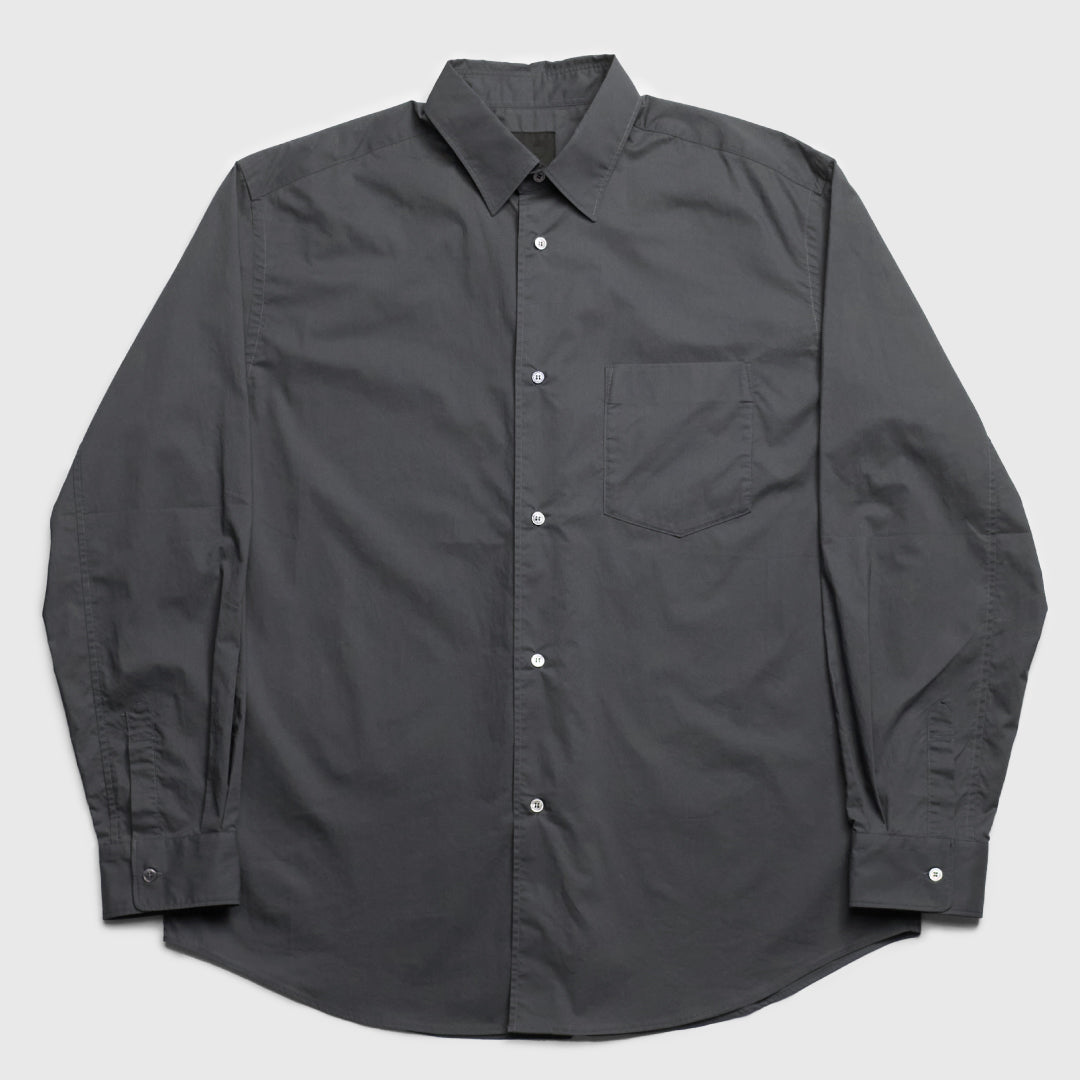 Relaxed Fit L/S Shirt -chacoal gray-