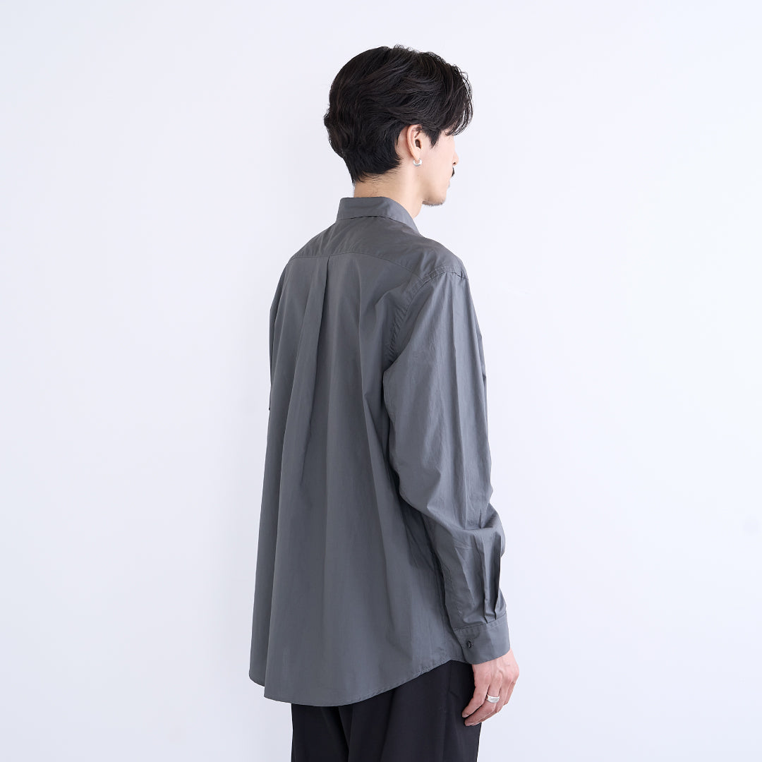 Relaxed Fit L/S Shirt -chacoal gray-