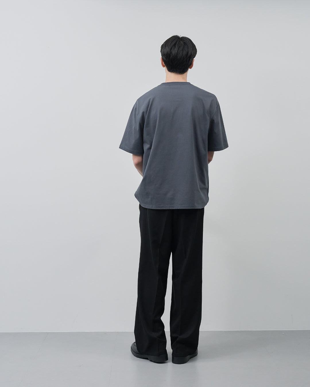 Pack S/S Tee -charcoal×navy-