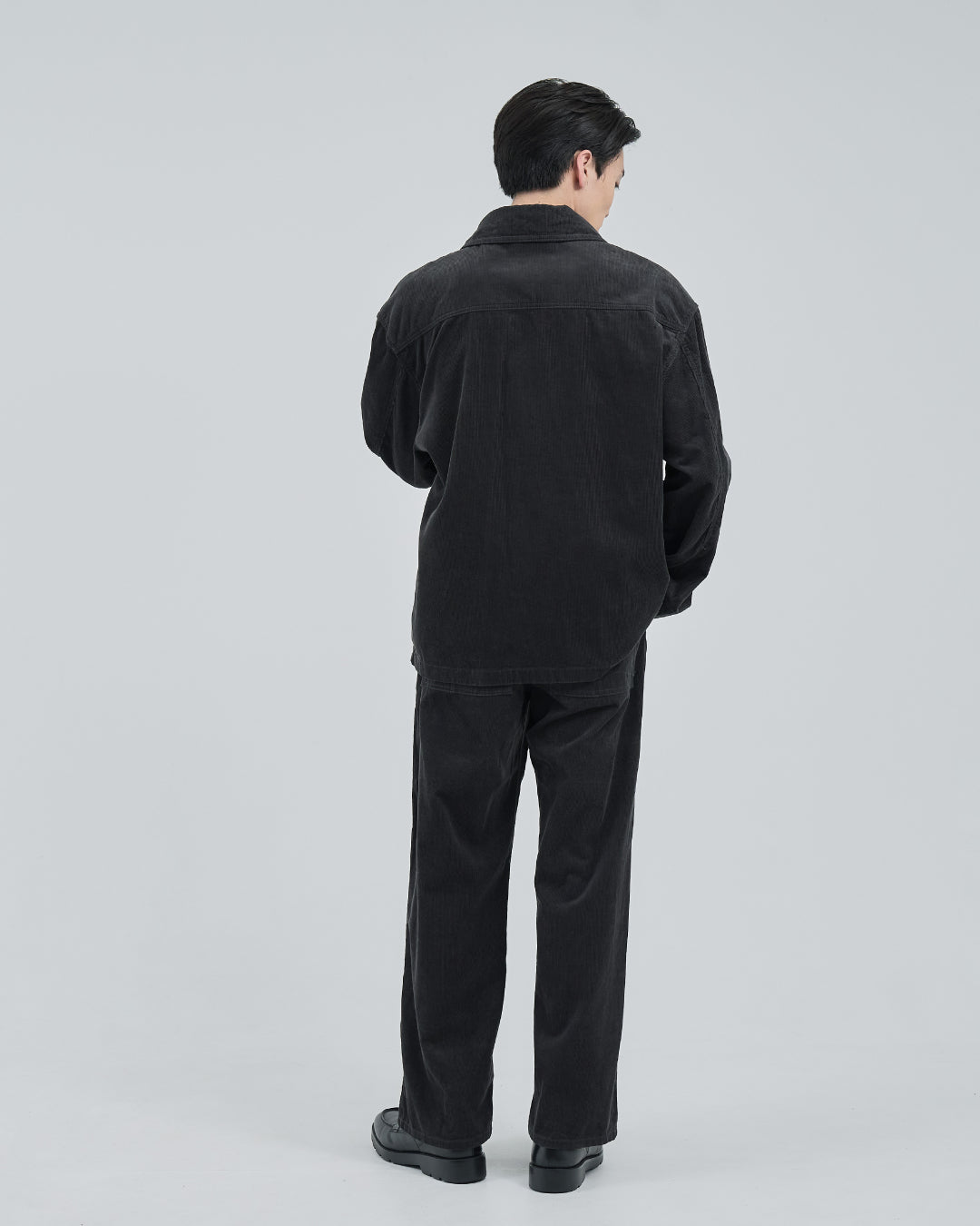Relaxed Fit Corduroy Jacket -charcoal-