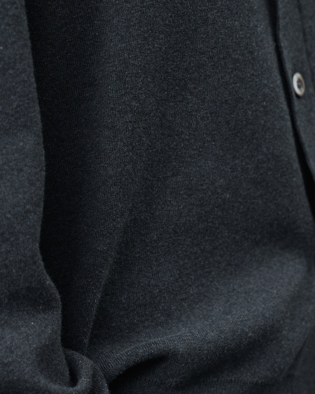 High Twist Cotton×Nylon Collared Knit Cardigan -dark gray-