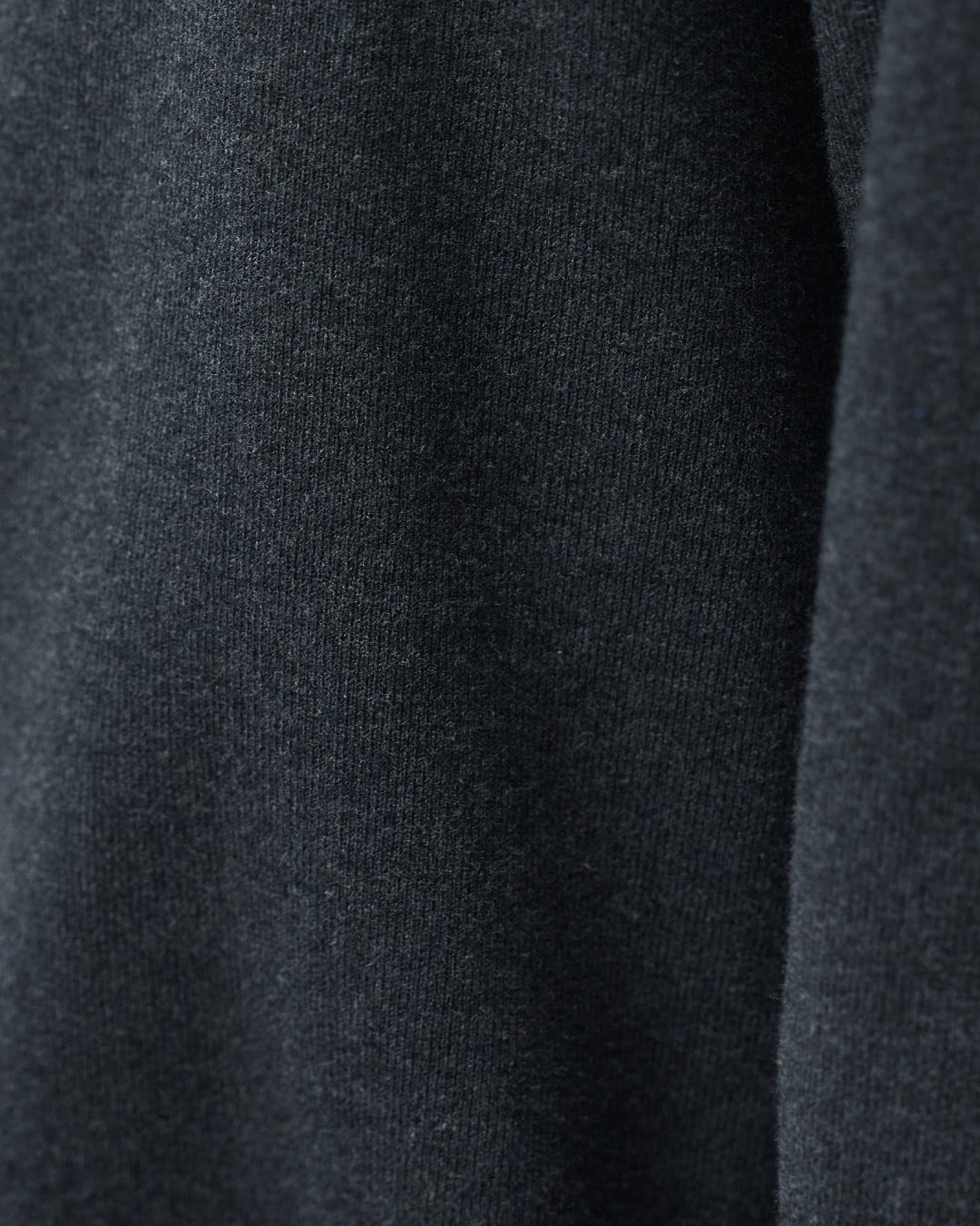 High Twist Cotton×Nylon Collared Knit Cardigan -dark gray-
