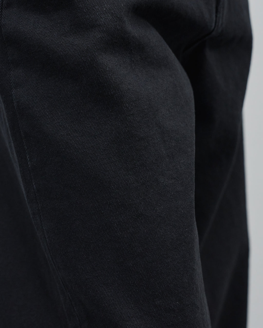 Straight Denim Pants -black-