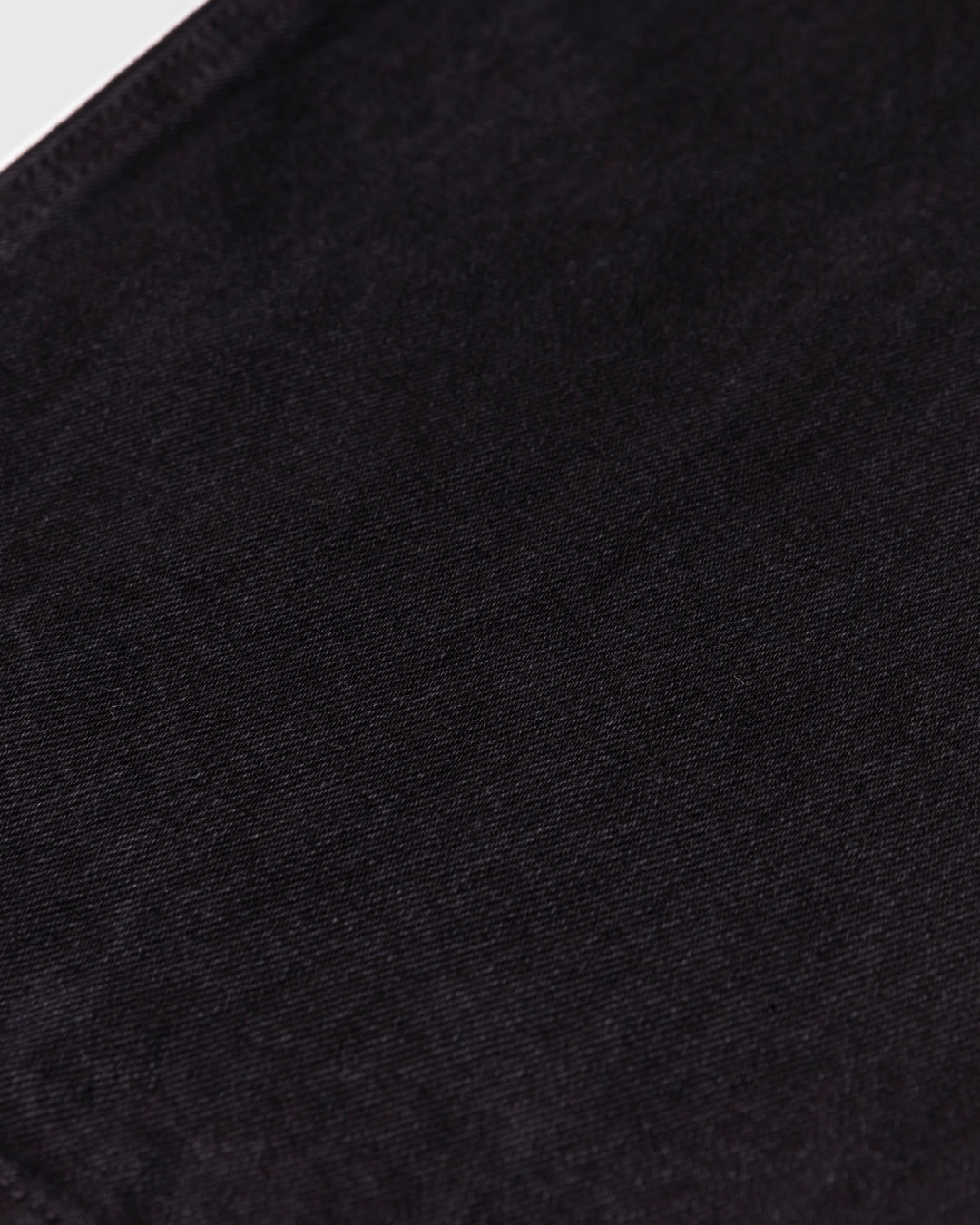 Wide Straight Denim Pants -black-
