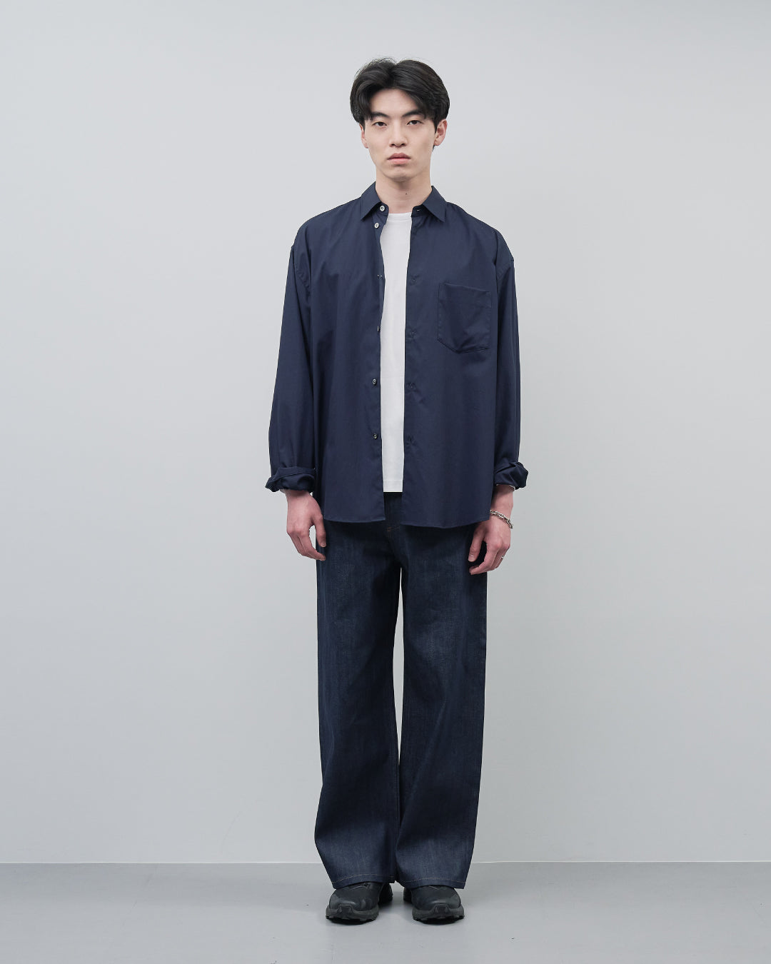 Straight Denim Pants -indigo-