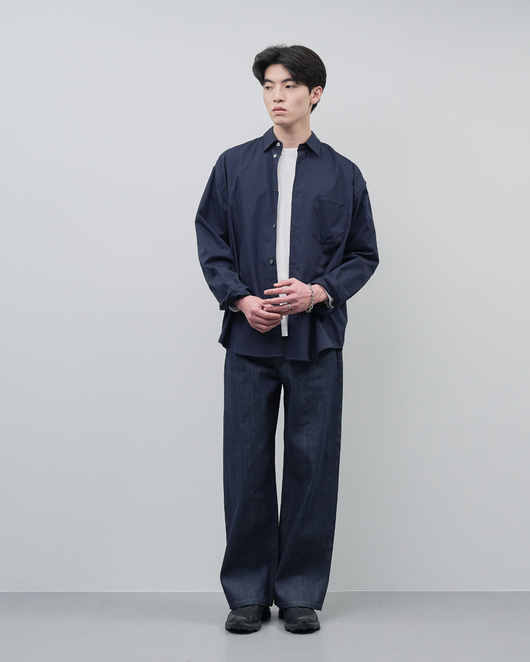 Straight Denim Pants -indigo-