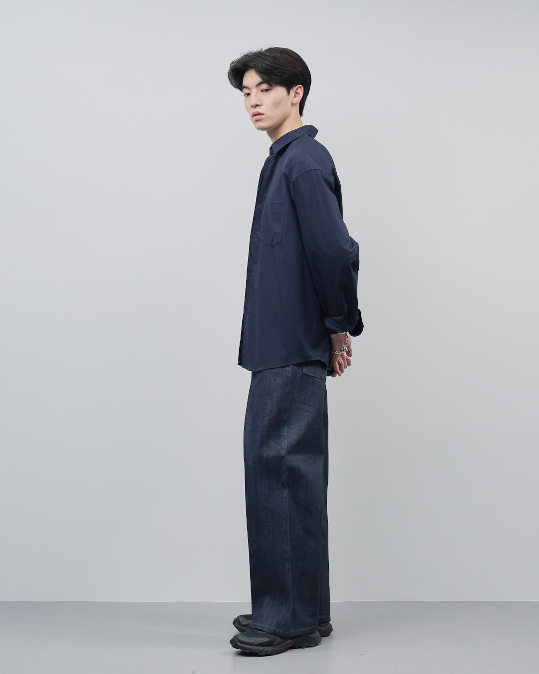 Straight Denim Pants -indigo-