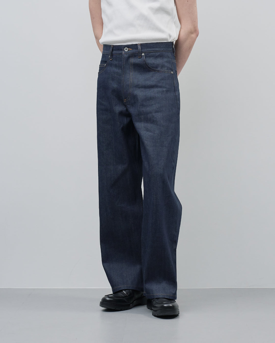 Straight Denim Pants -indigo-