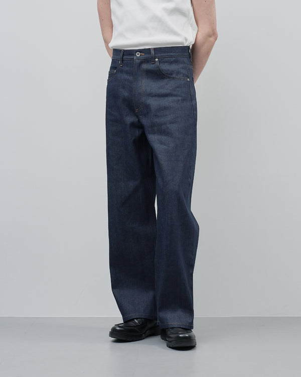 Straight Denim Pants -indigo-
