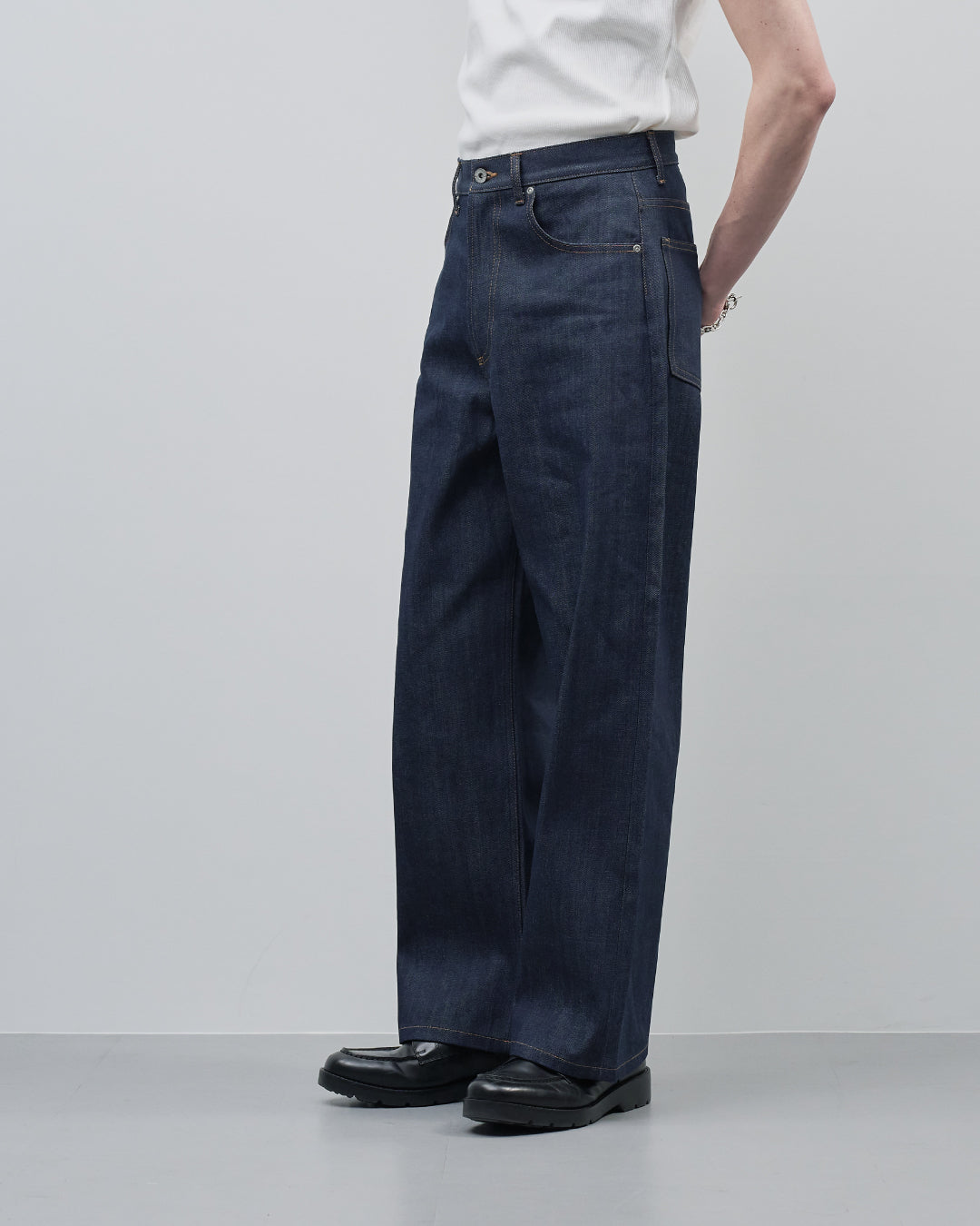 Straight Denim Pants -indigo-