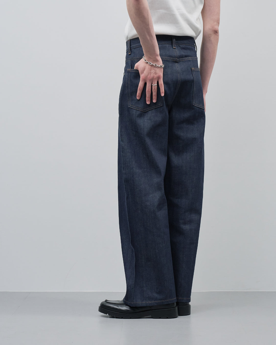 Straight Denim Pants -indigo-