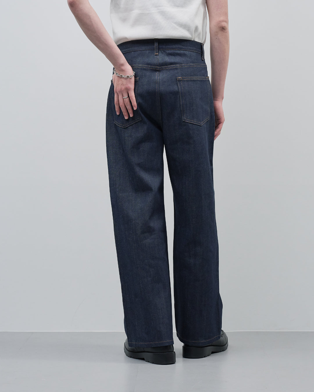 Straight Denim Pants -indigo-