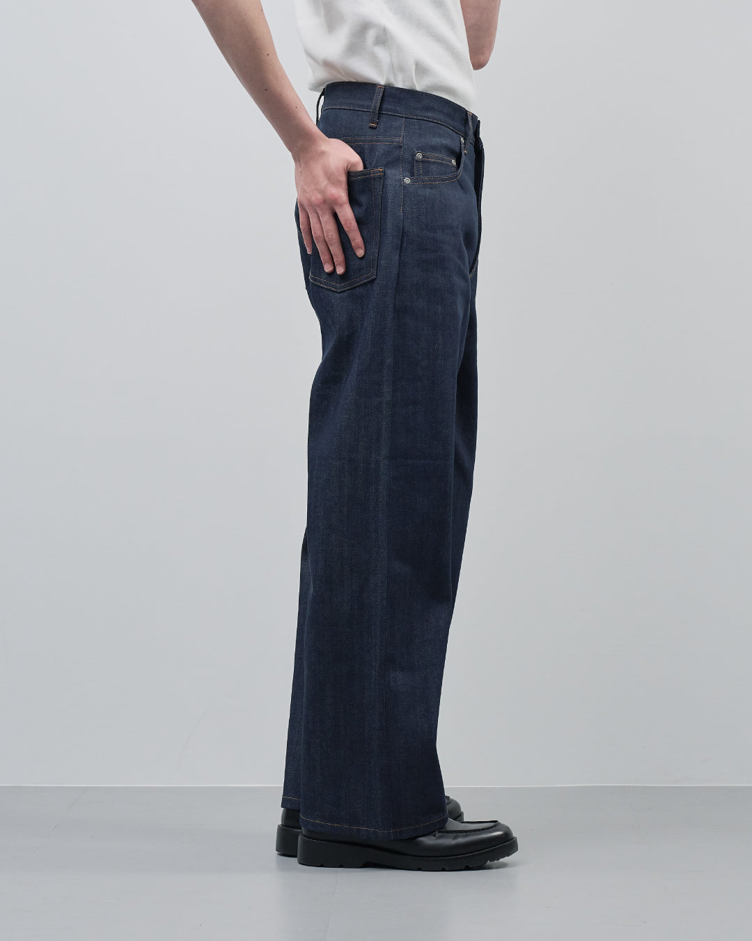 Straight Denim Pants -indigo-