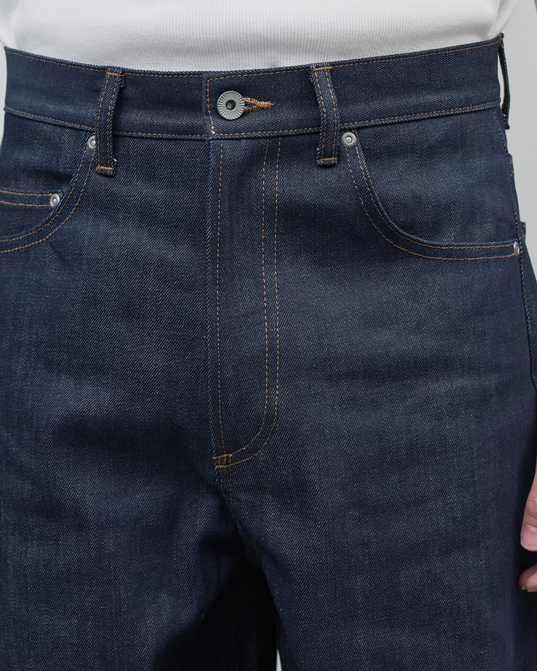 Straight Denim Pants -indigo-