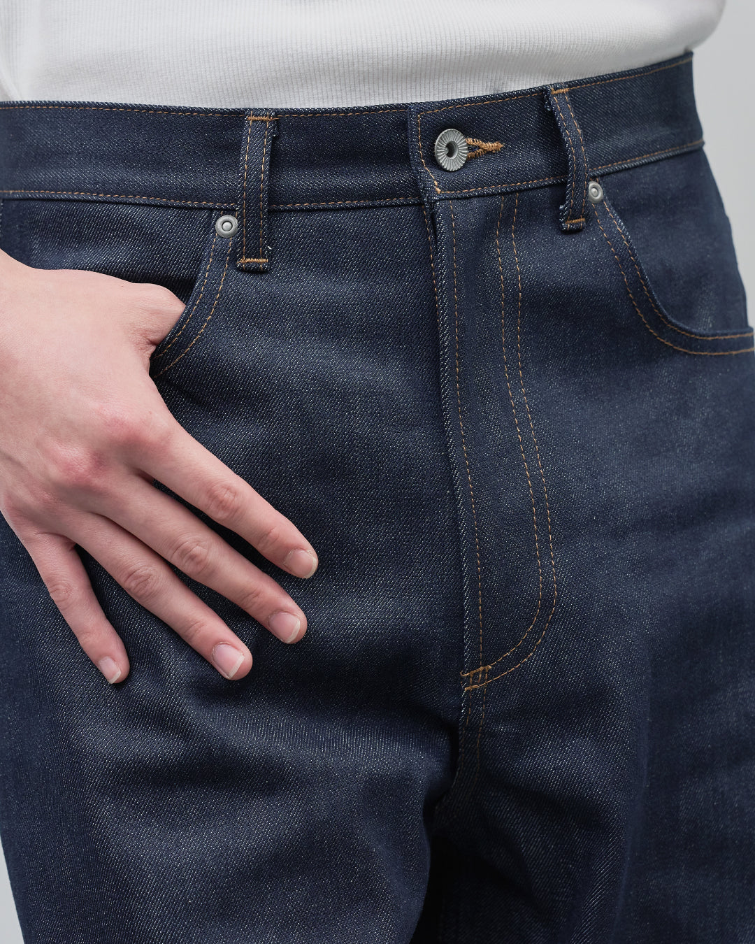 Straight Denim Pants -indigo-