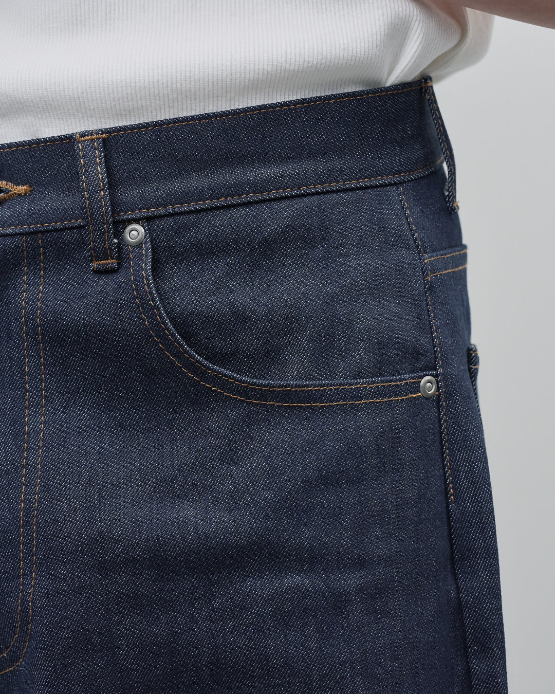 Straight Denim Pants -indigo-