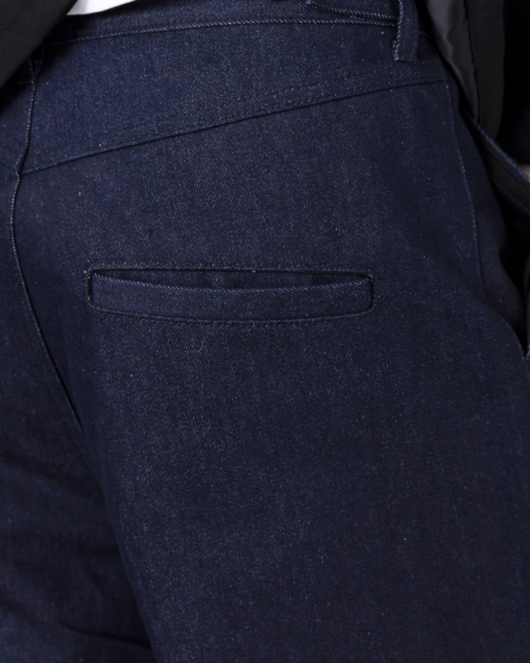 Wide Straight Denim Pants -indigo-