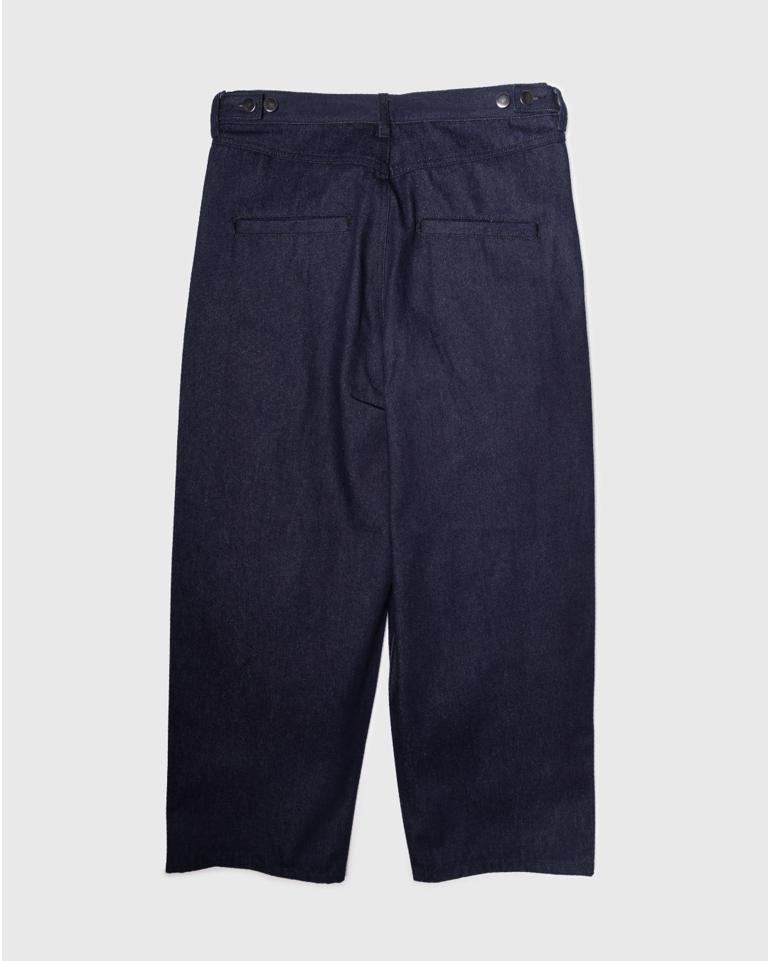Wide Straight Denim Pants -indigo-