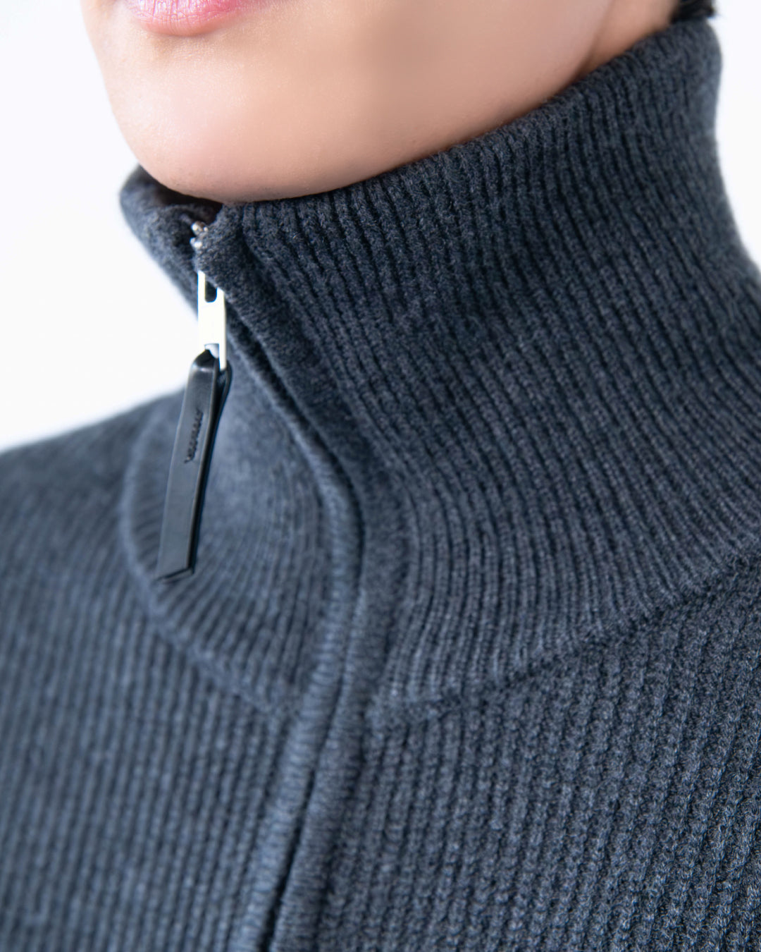 Wool Mixed Drivers Knit -dark gray-