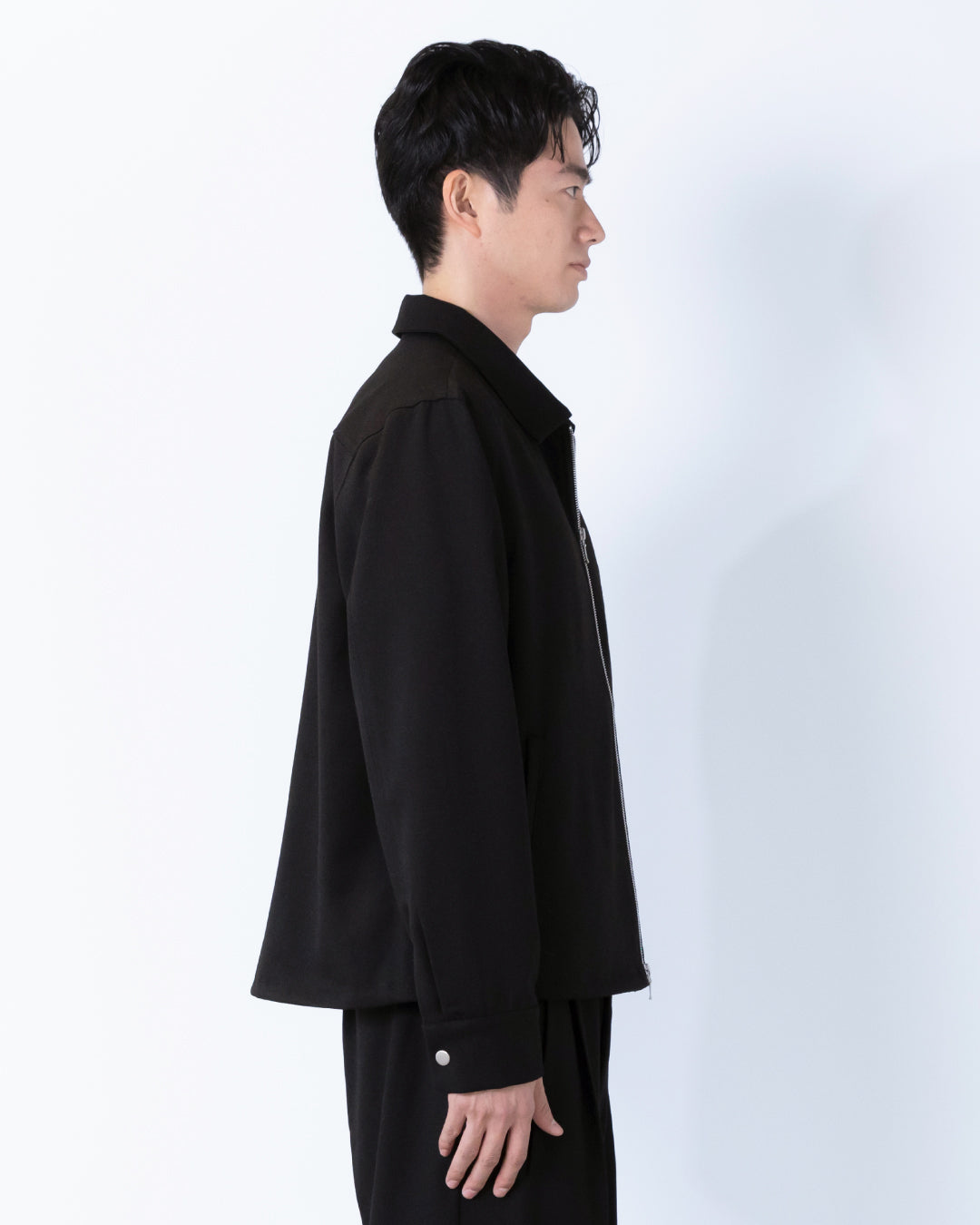 Double Zip Drizzler Jacket -black-