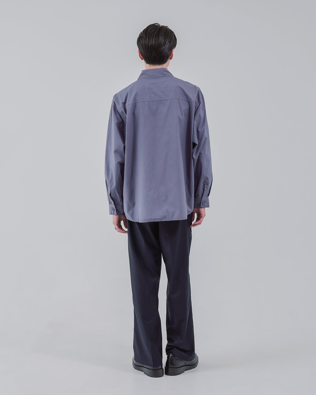 Garment Dyed L/S Shirt -dark purple-(20)