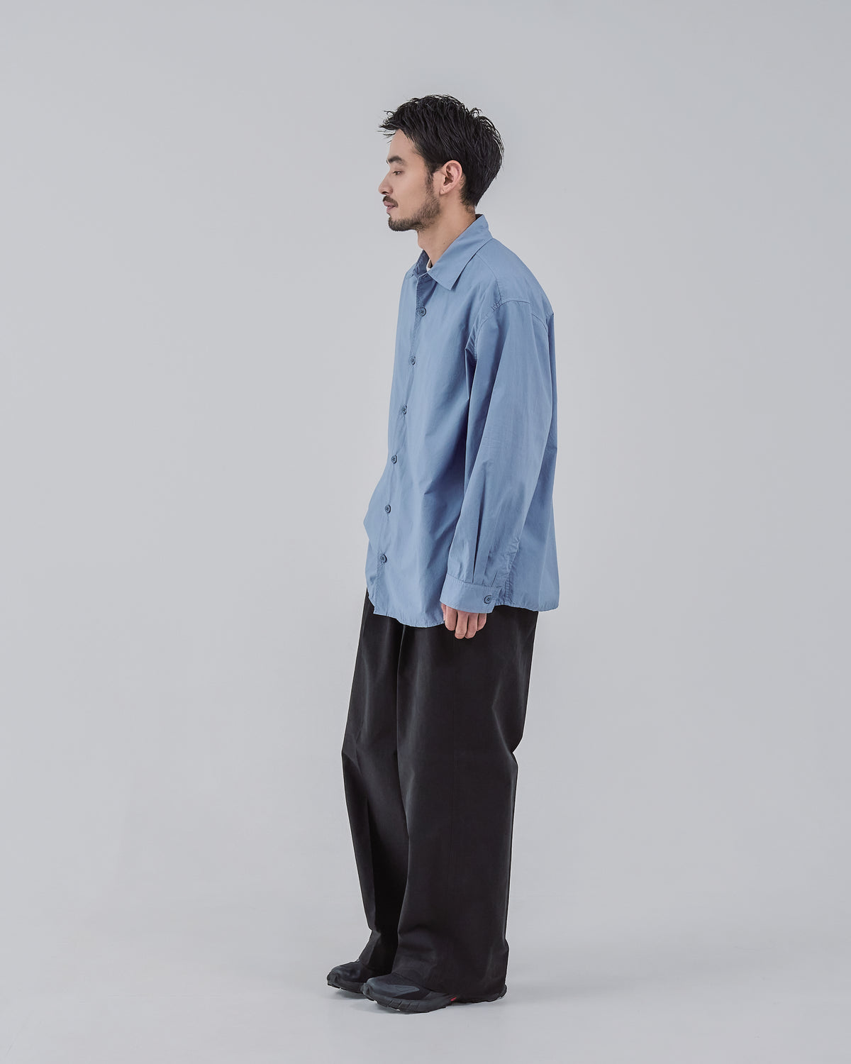 Garment Dyed L/S Shirt -blue-(19)
