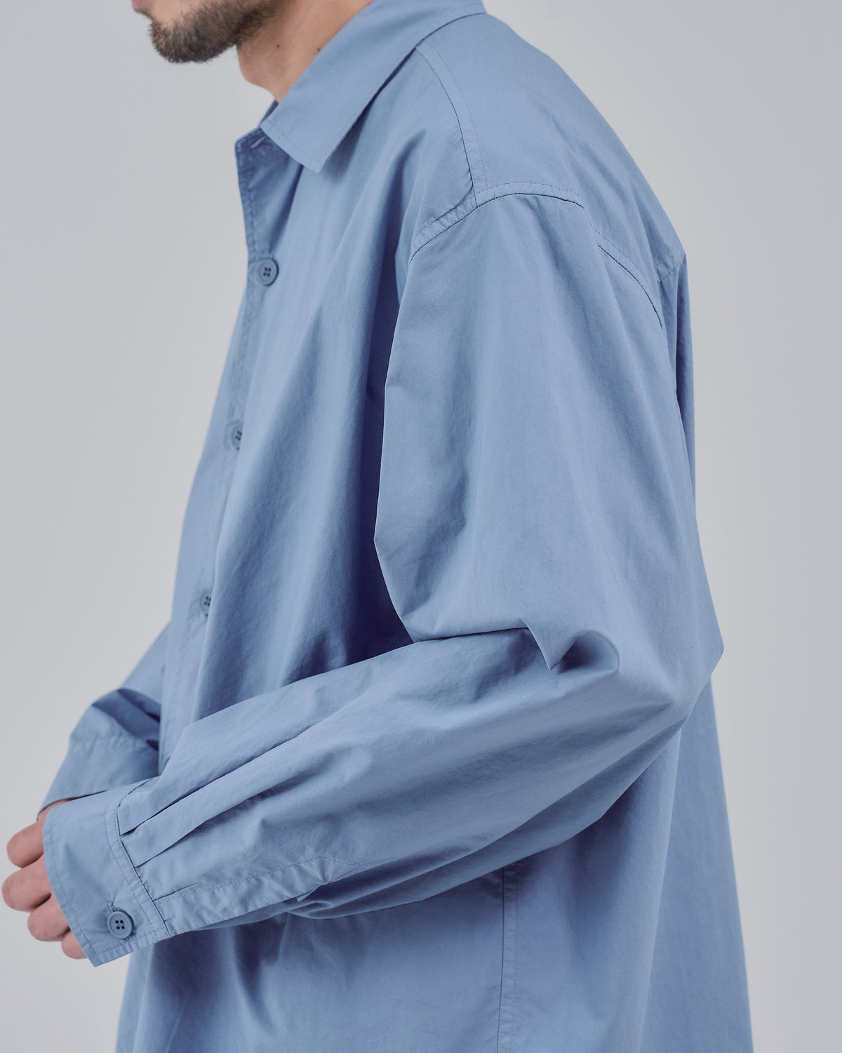 Garment Dyed L/S Shirt -blue-(4)