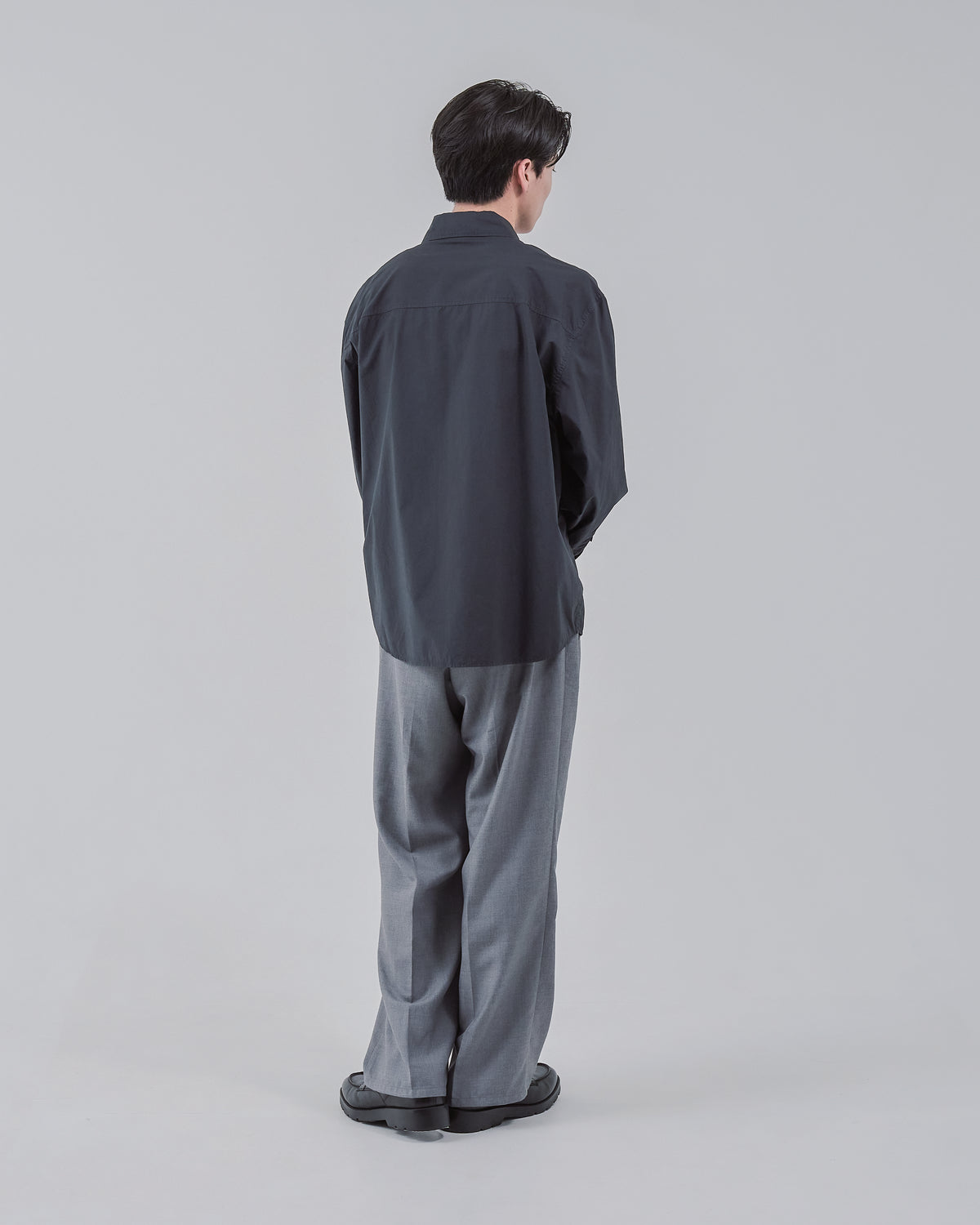 Garment Dyed L/S Shirt -charcoal-(19)