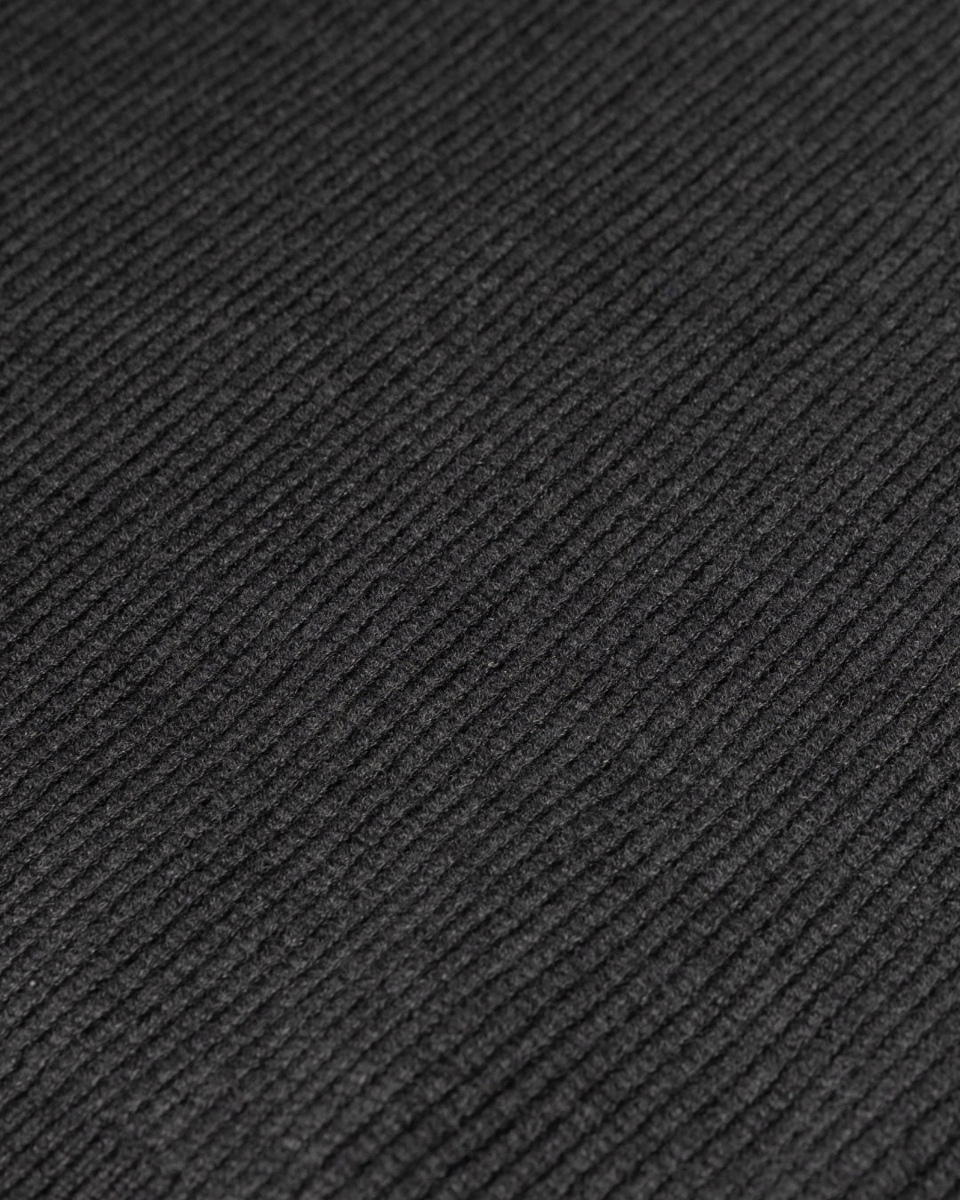 Wool Mixed Half Zip Knit -dark gray-
