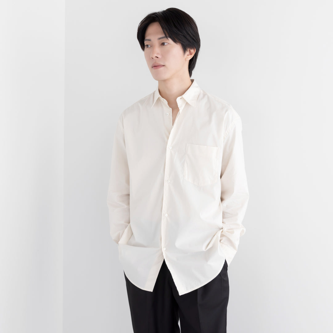Relaxed Fit L/S Shirt -ivory-