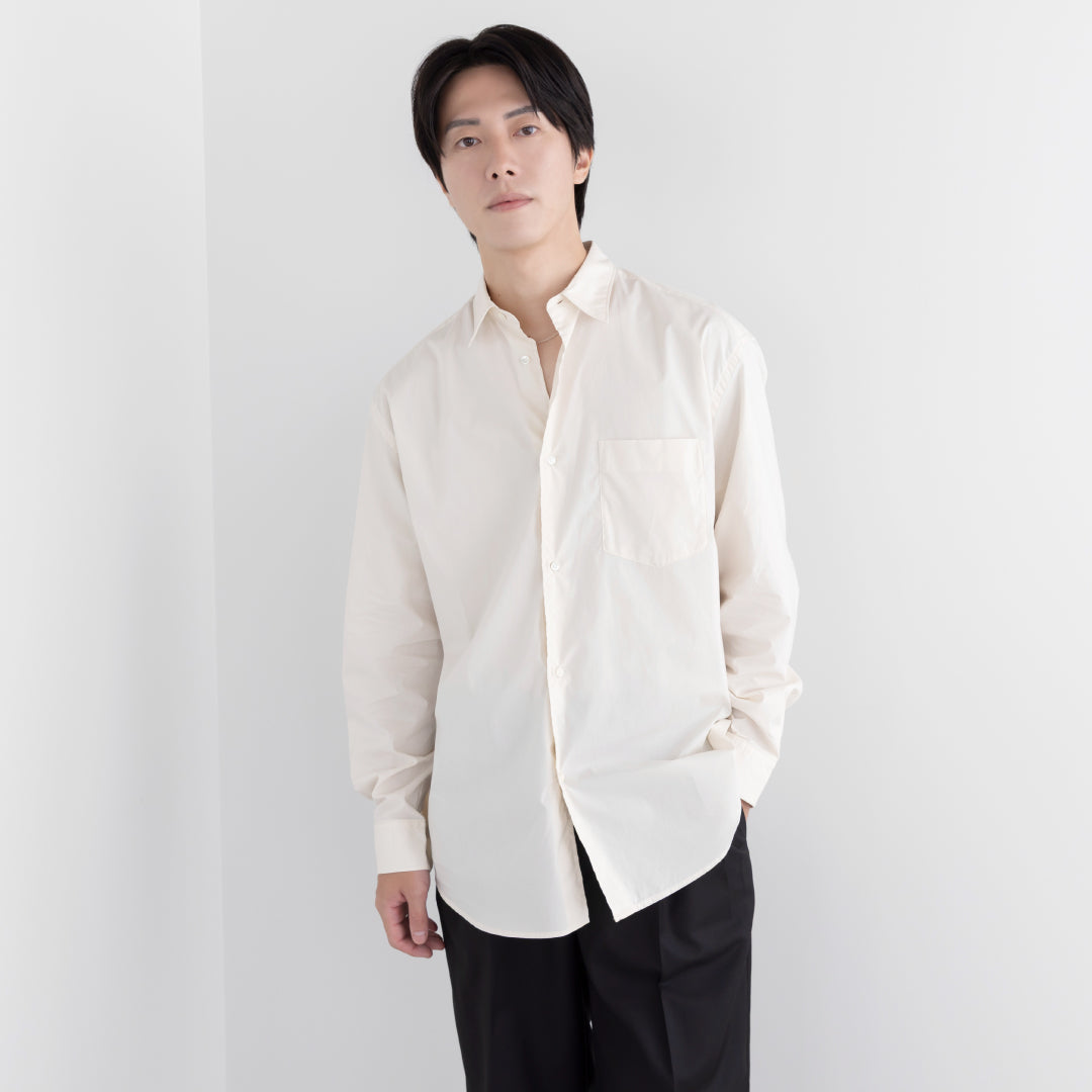Relaxed Fit L/S Shirt -ivory-