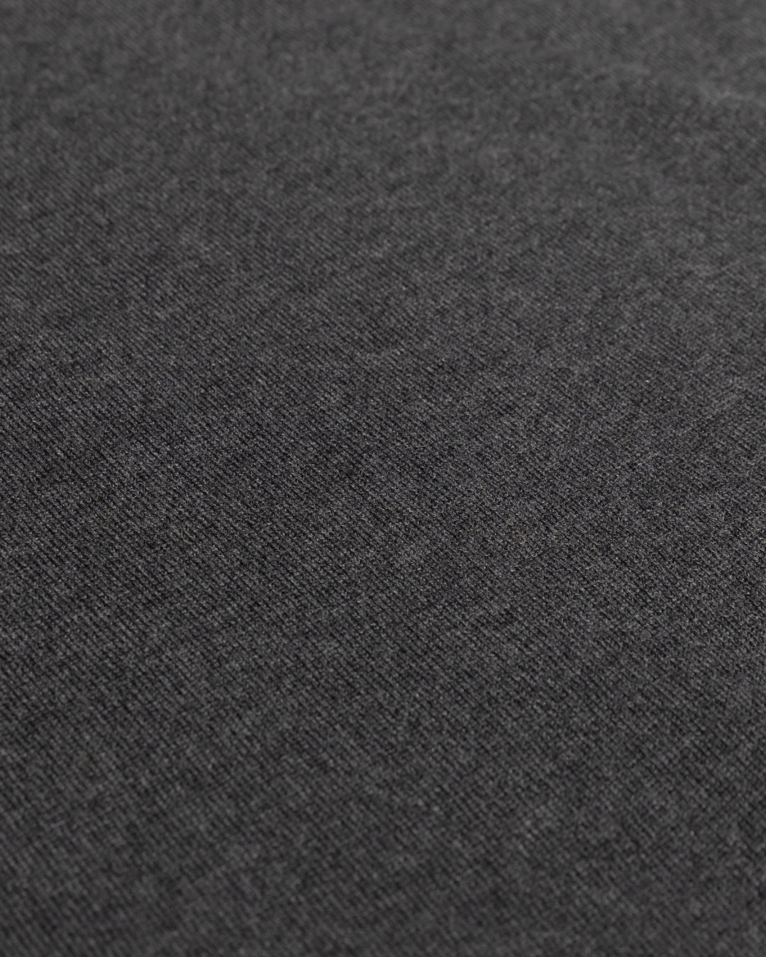 Wool Mixed L/S Knit Polo -dark gray-