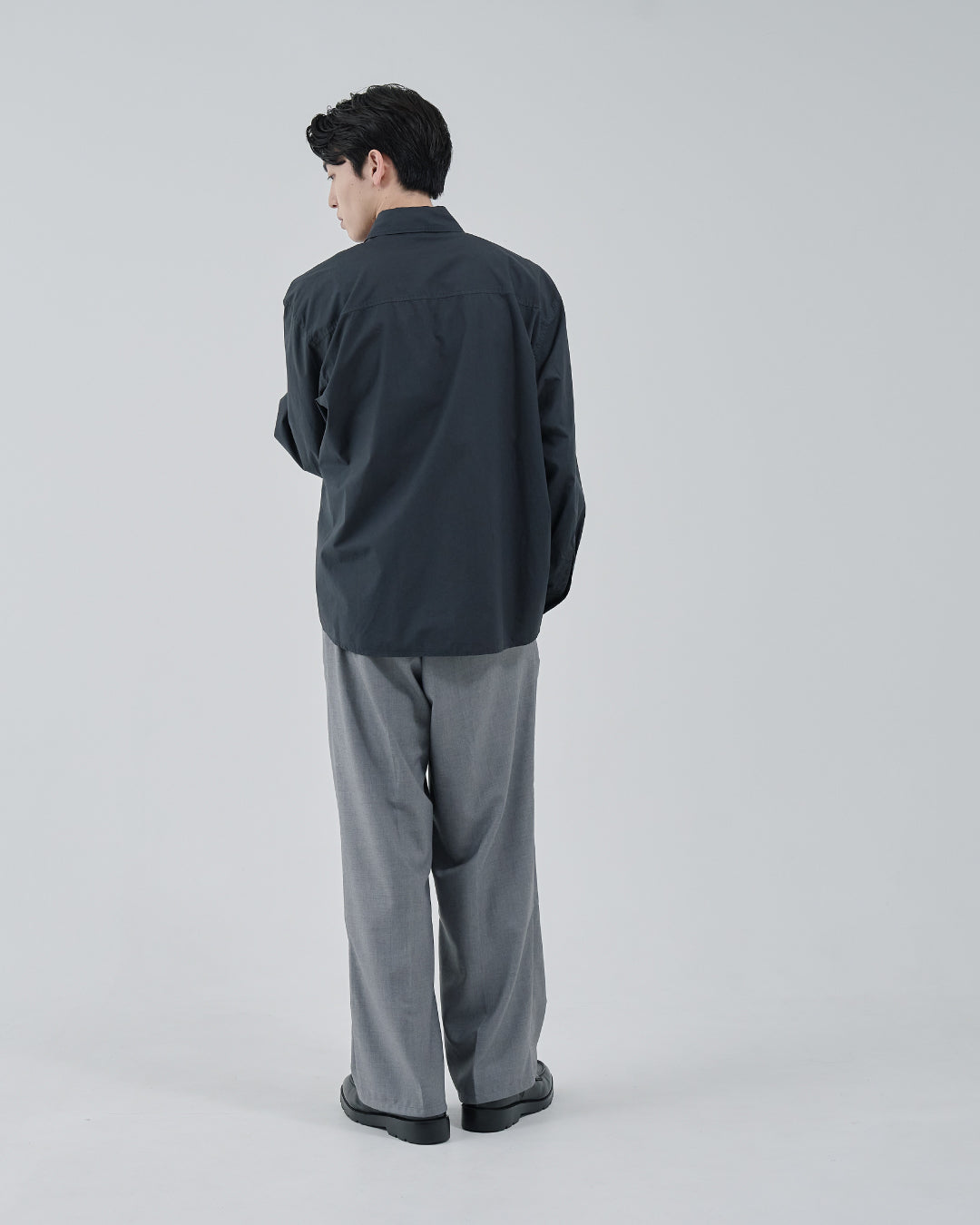 2Tuck Wide Slacks -light gray-