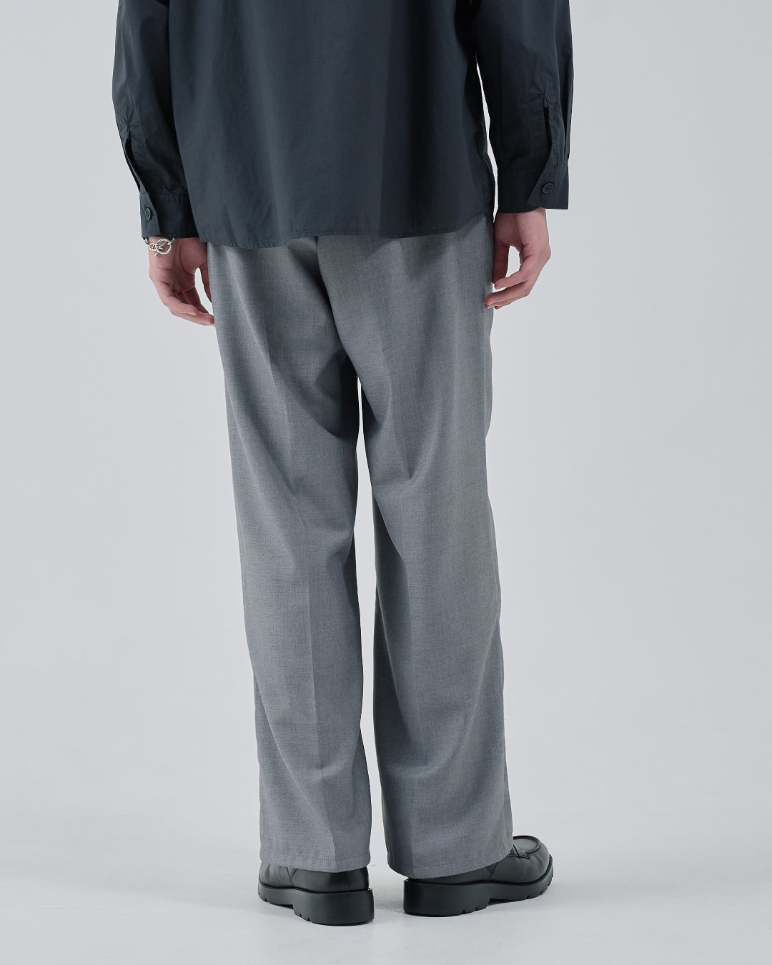 2Tuck Wide Slacks -light gray-