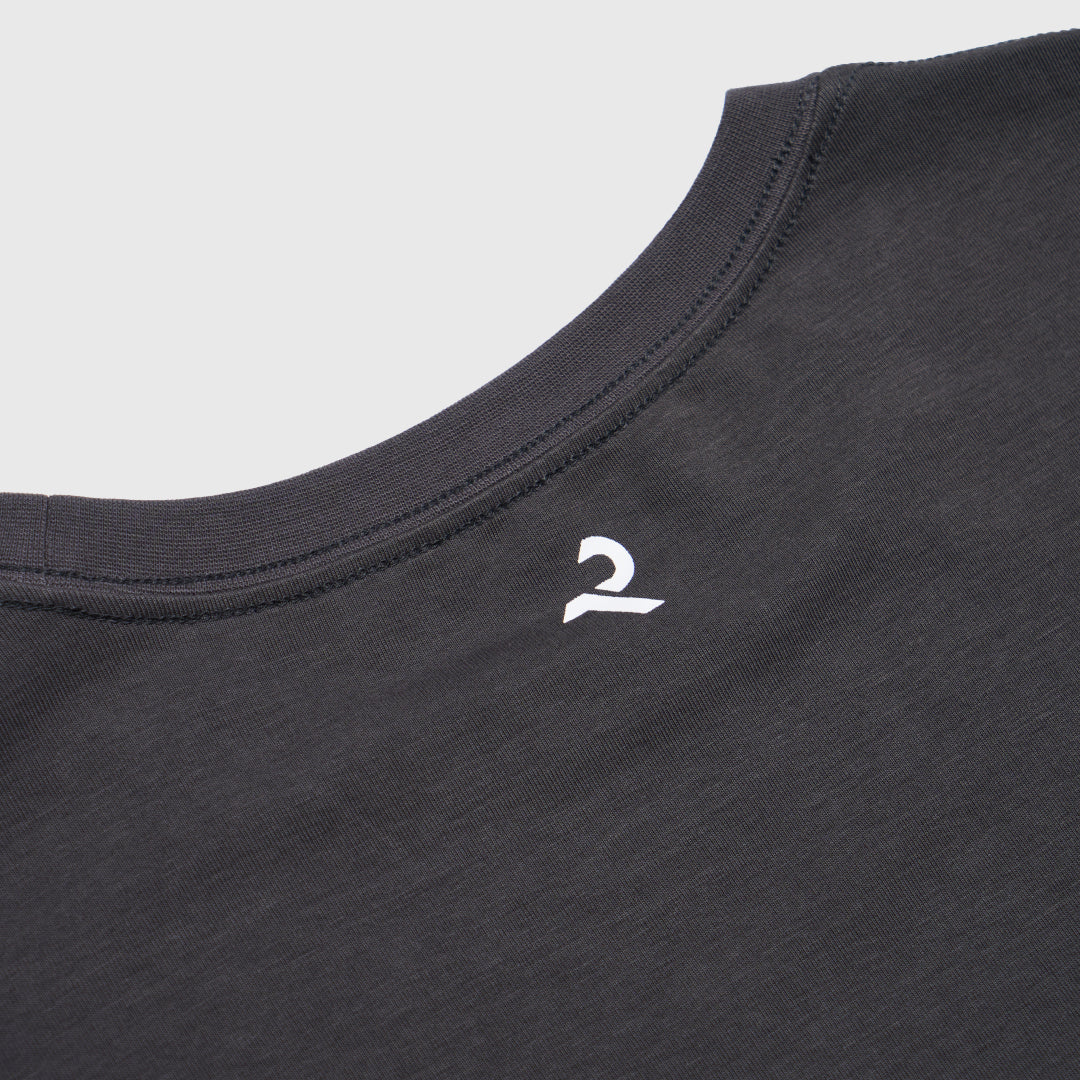 L/S Tee "WAVE" -chacoal gray-