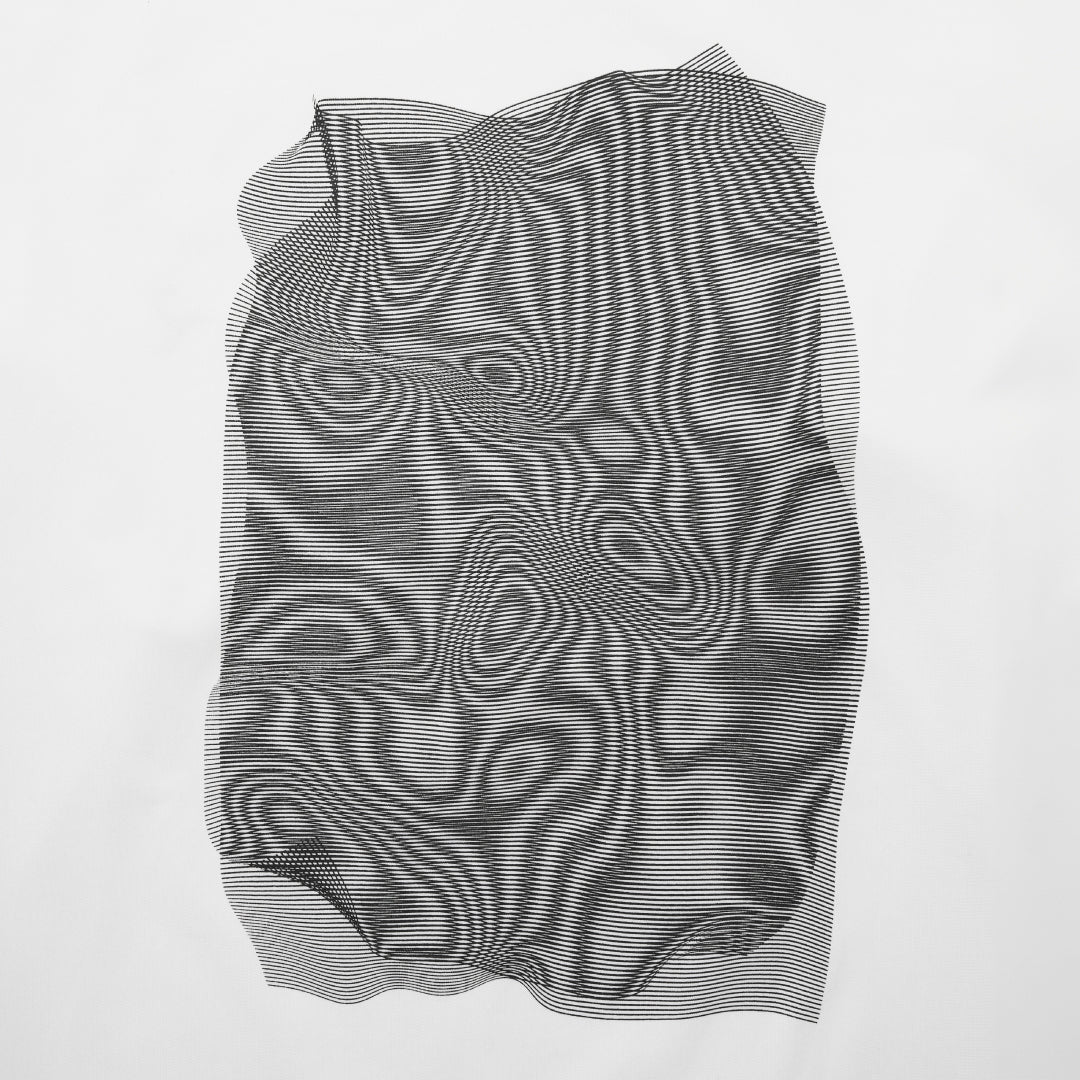 L/S Tee "Moire" - white