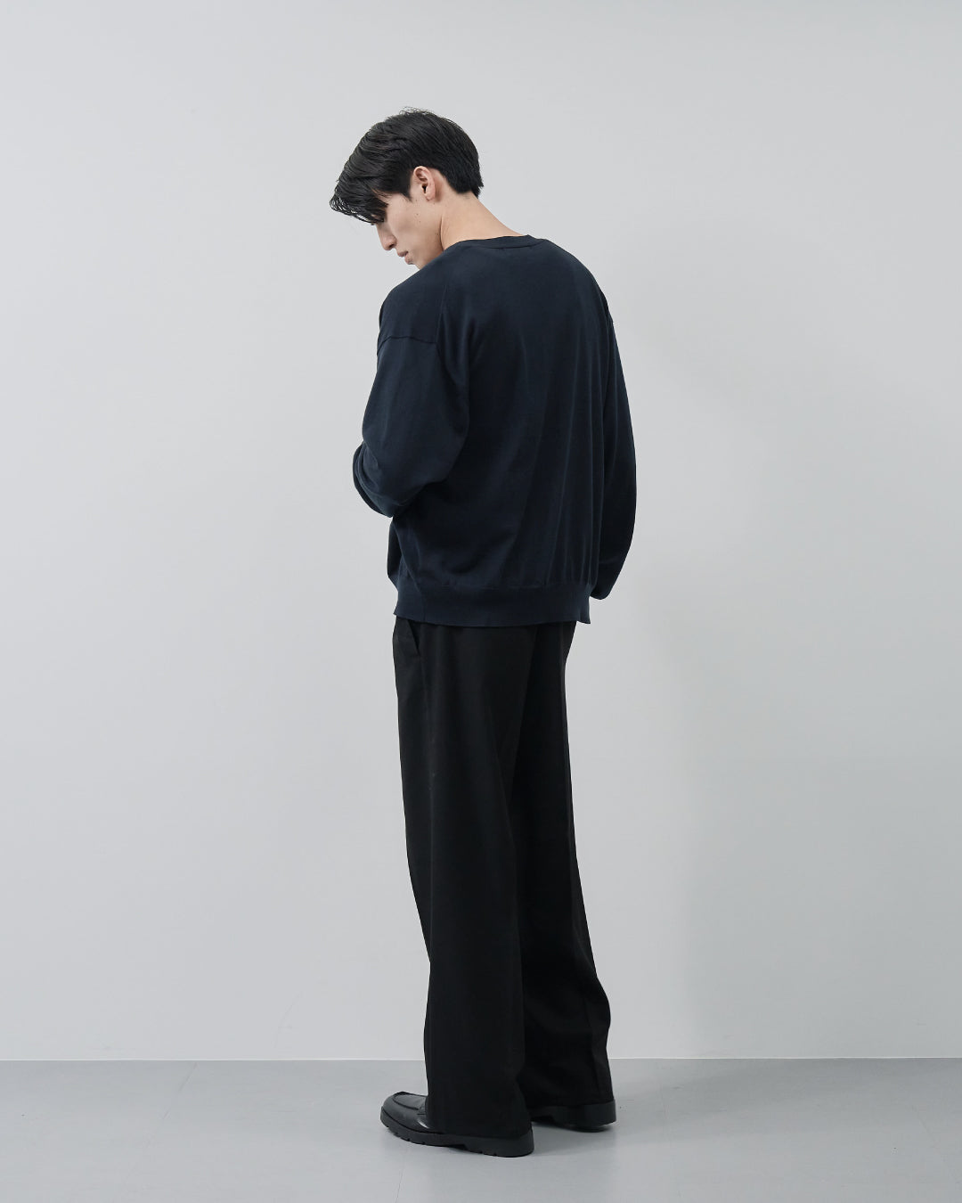 Sheer L/S Cardigan -navy-