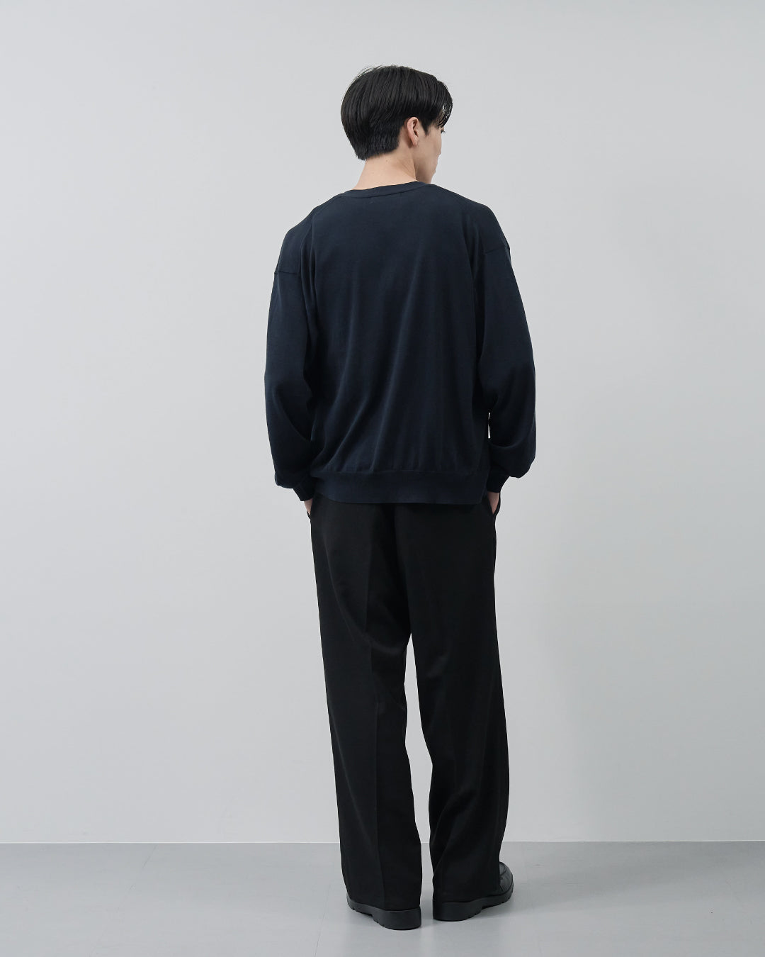 Sheer L/S Cardigan -navy-