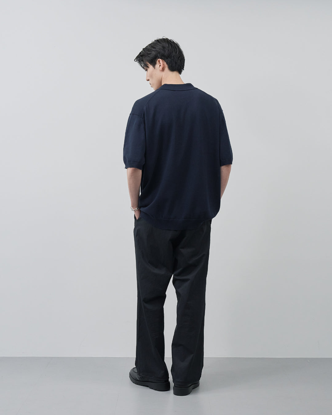 S/S Dry Knit Polo -navy-
