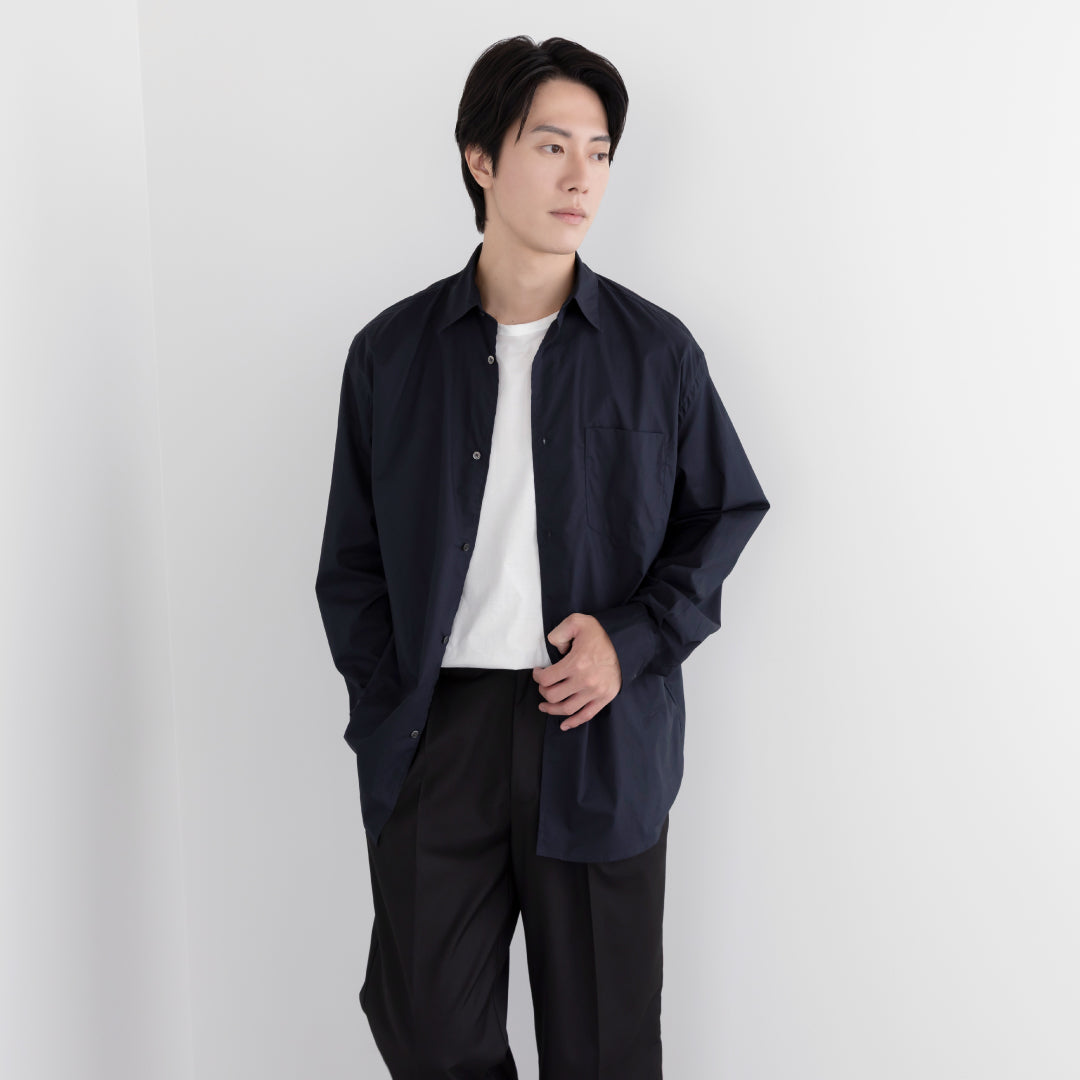 Relaxed Fit L/S Shirt -navy-